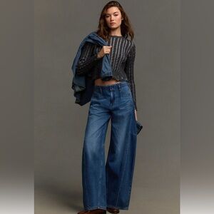 Pilcro Blue Wide Leg Jeans